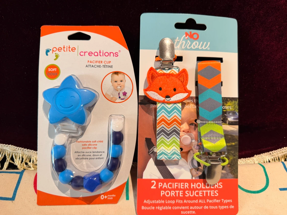 Petite Creations Pacifier Clip & No Throw Pacifier Holders