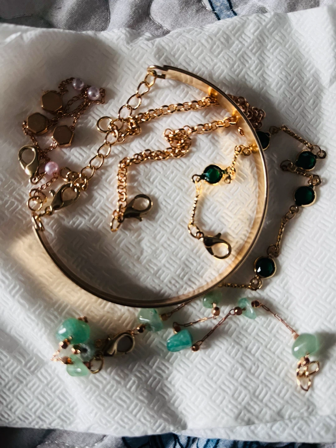 Gold-tone Charm Bracelet Set (5 numbers)