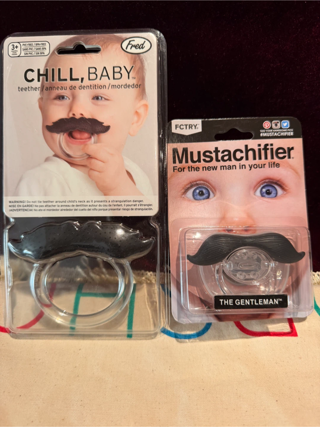 Fred Chill Baby Teether & Fctry Mustachifier Pacifier
