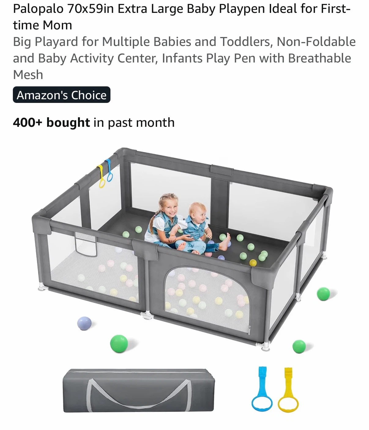 Palopalo Extra Large Baby Playpen 70x59in - photo 3