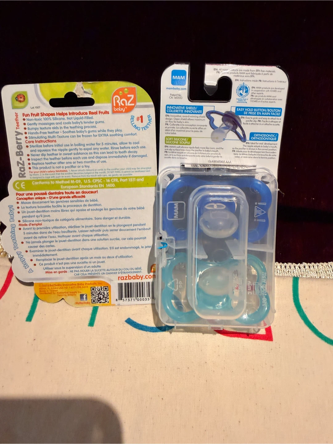 RaZ-Baby RaZ-Berry Teether & MAM Pacifiers - photo 2