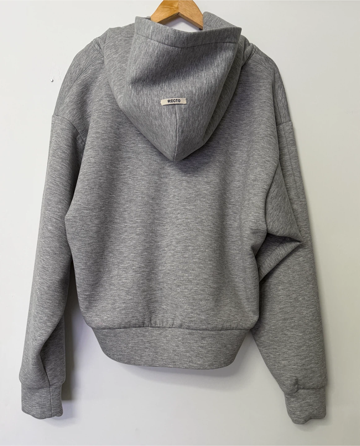 RECTO Grey Zip-Up Hoodie Kpop Kdrama BTS Cha Eun Woo Brand - photo 2