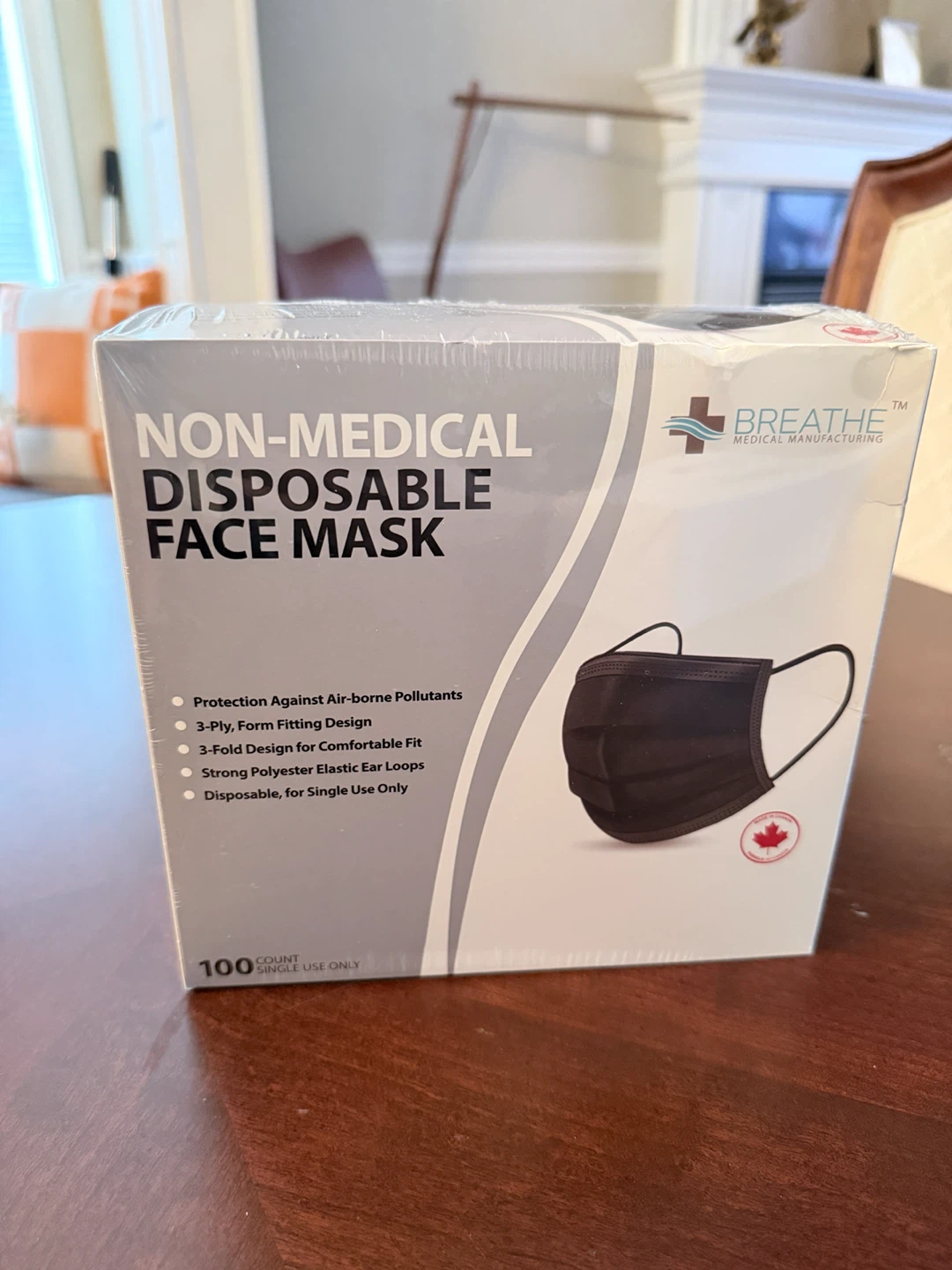 Breathe Disposable Face Masks - 100 Count
