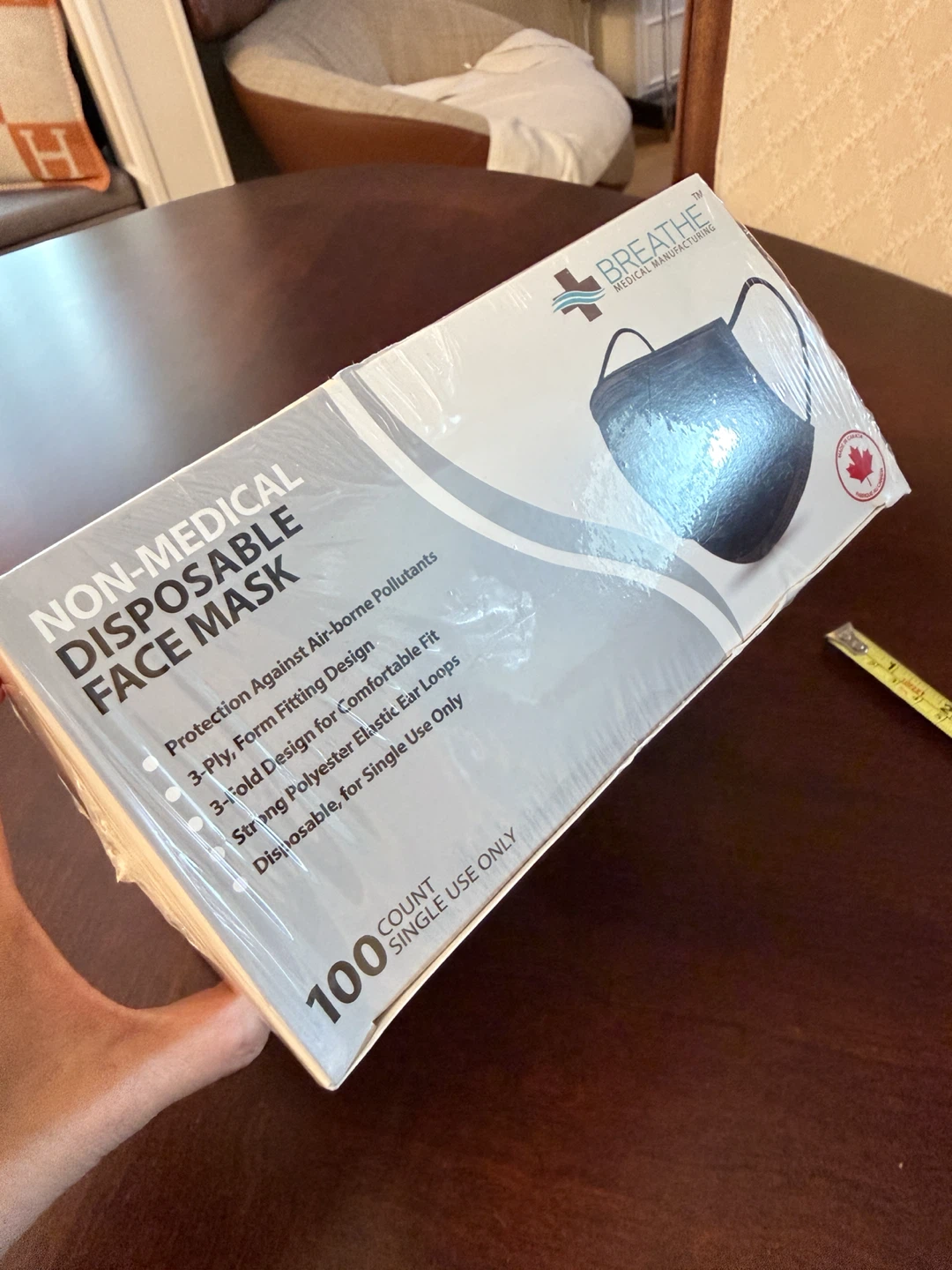Breathe Disposable Face Masks - 100 Count - photo 3