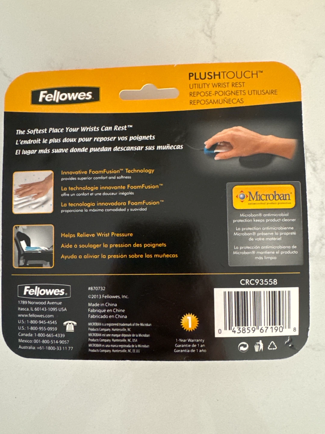Fellowes PlushTouch Utility Wrist Rest - photo 2