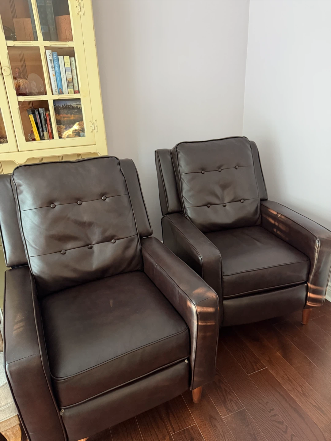 Brown Faux Leather Armchair