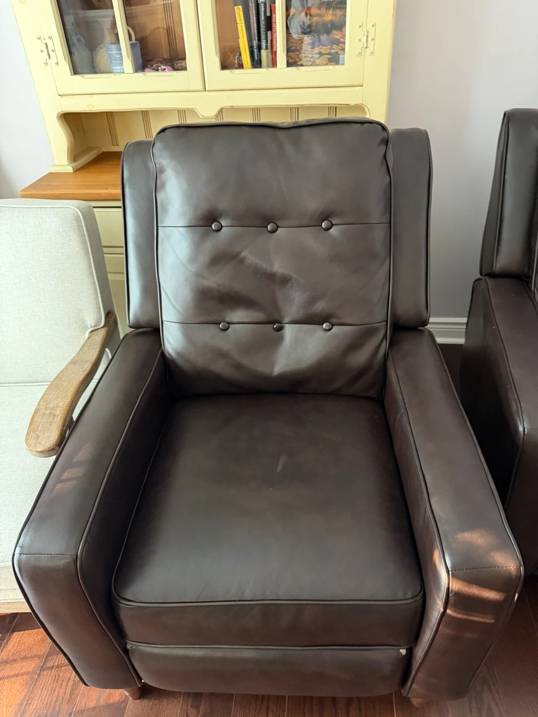Brown Faux Leather Armchair - photo 3