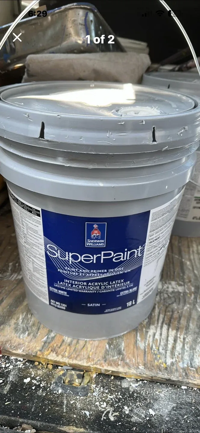 Paint New Full Pail Latex Satin Off White