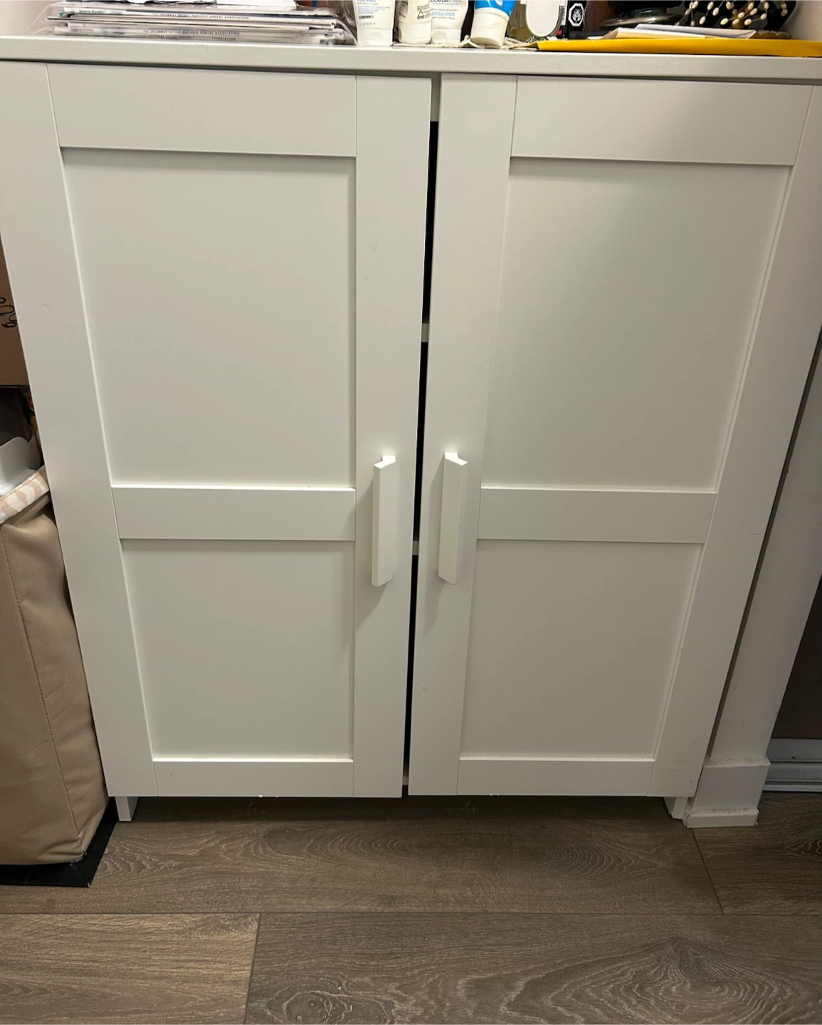 IKEA White Two-Door Storage Cabinet