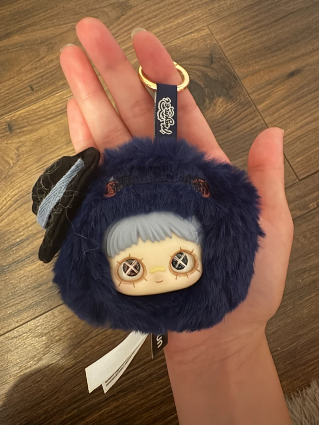 Top Hat Trickster Faux Fur Pom Pom Keychain - photo 2