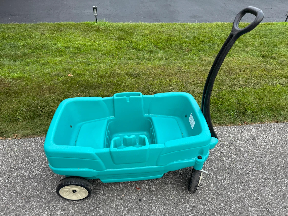 Teal Plastic Wagon