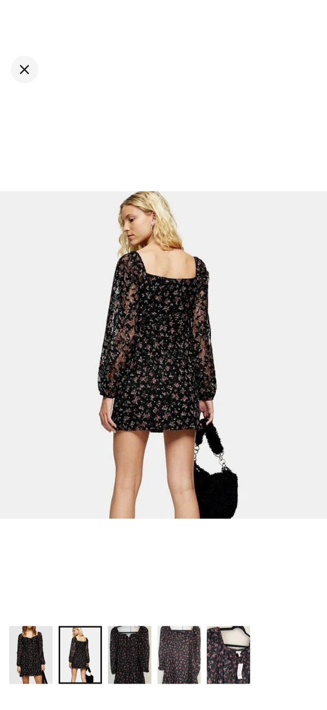 Topshop Black Floral Lace Mini Dress - photo 3