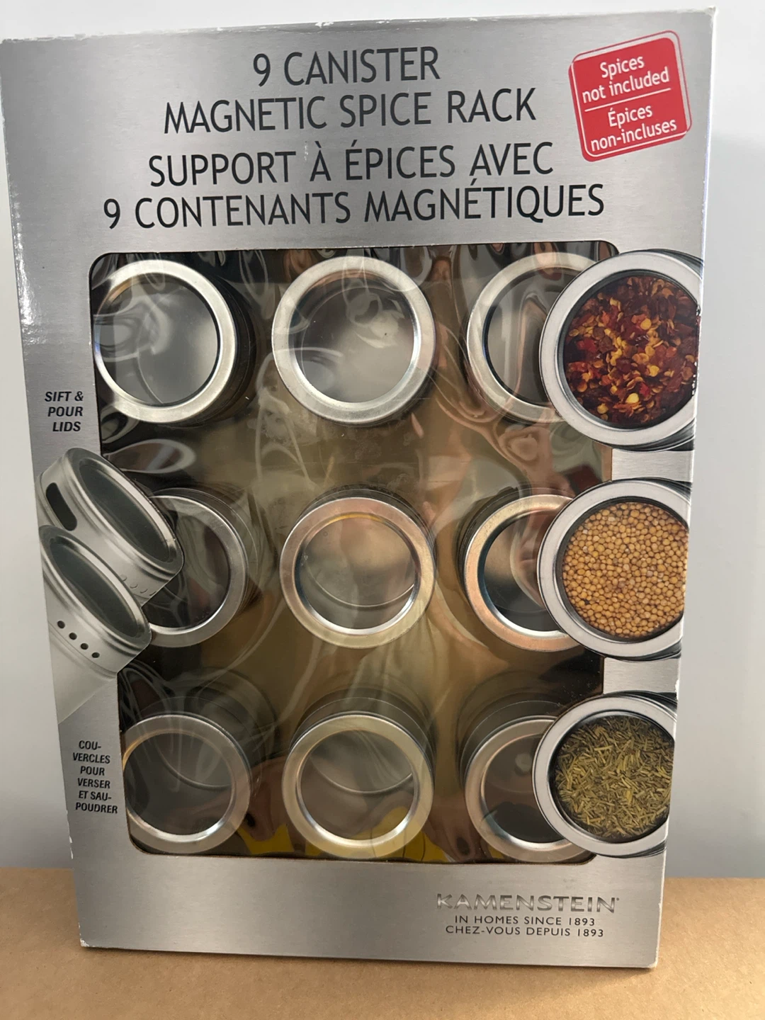 Kamenstein 9 Canister Magnetic Spice Rack