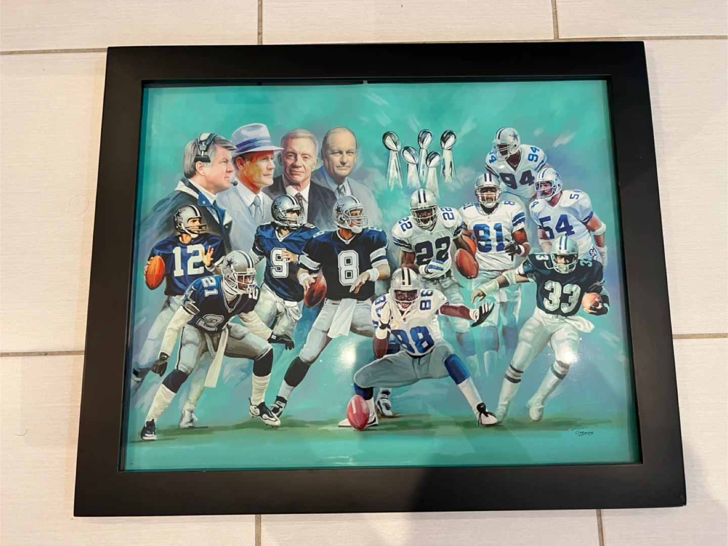 Framed Dallas Cowboys 23”x19” Legends Artwork