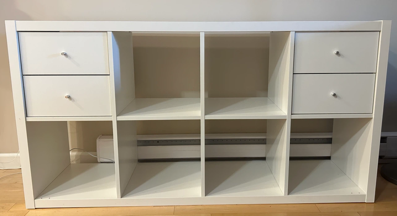 IKEA Kallax White Shelf Unit with Drawers - photo 2