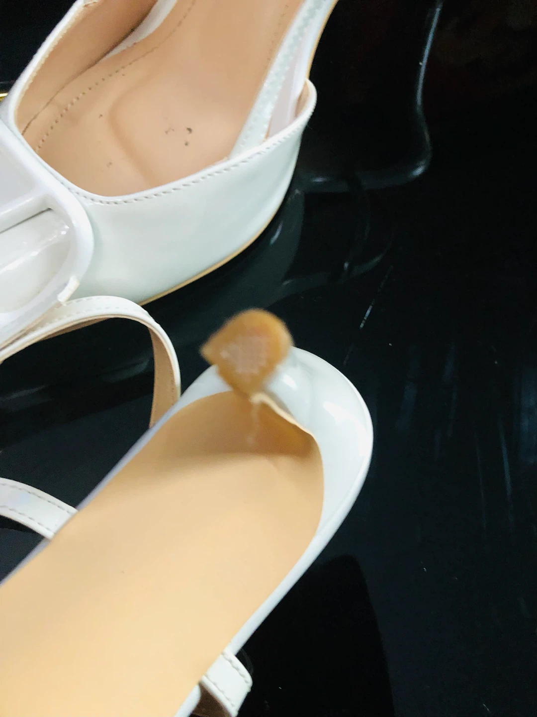 White Slingback Heels 8 used only once - photo 5