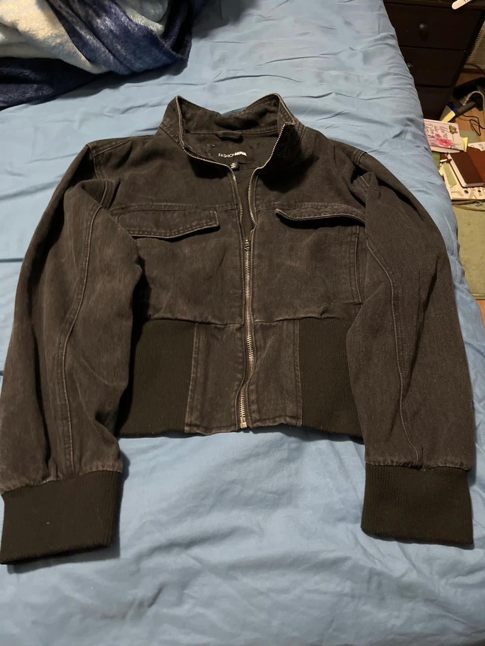 Fashion Nova Black Denim Jacket