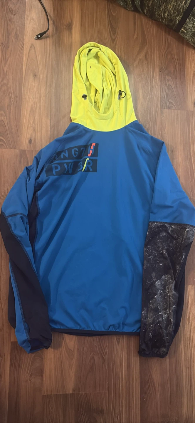 Reebok XL Blue & Yellow Hoodie