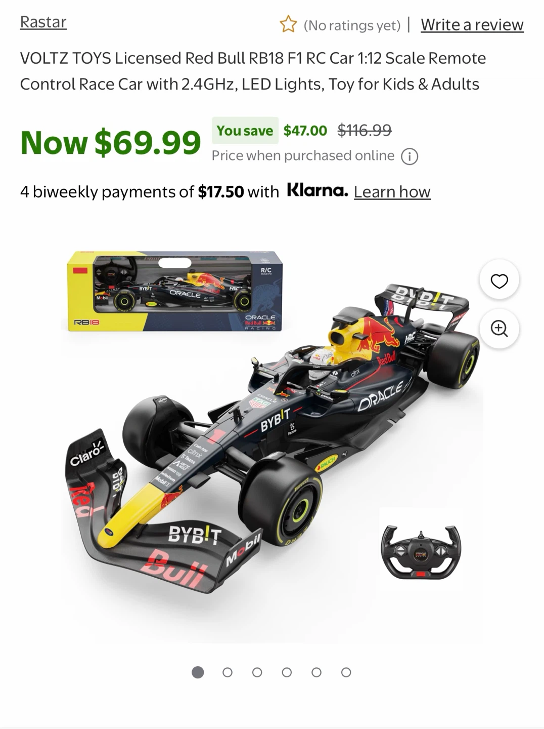 Remote Control Race Car 1:12 RB18 - photo 3