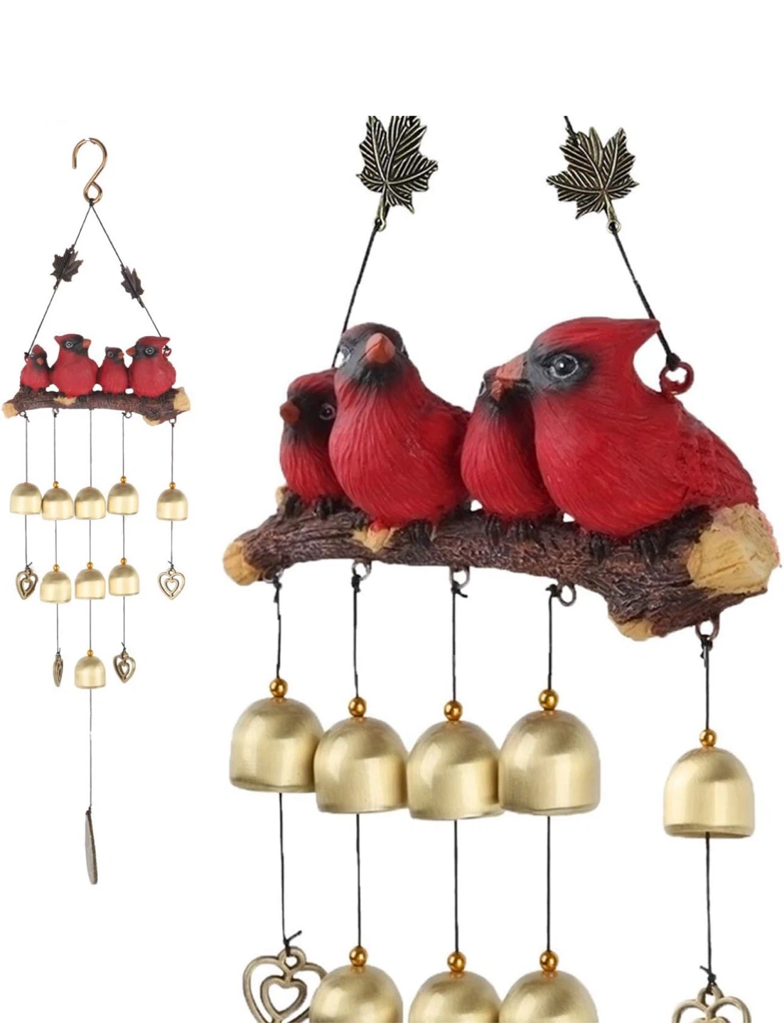 Cardinal Family Wind Chime