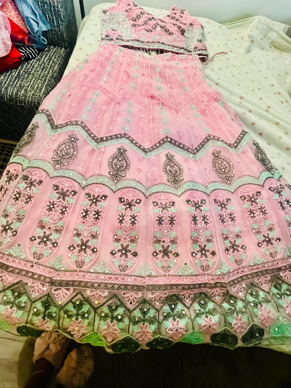 Pink Embroidered Lehenga Choli - photo 2