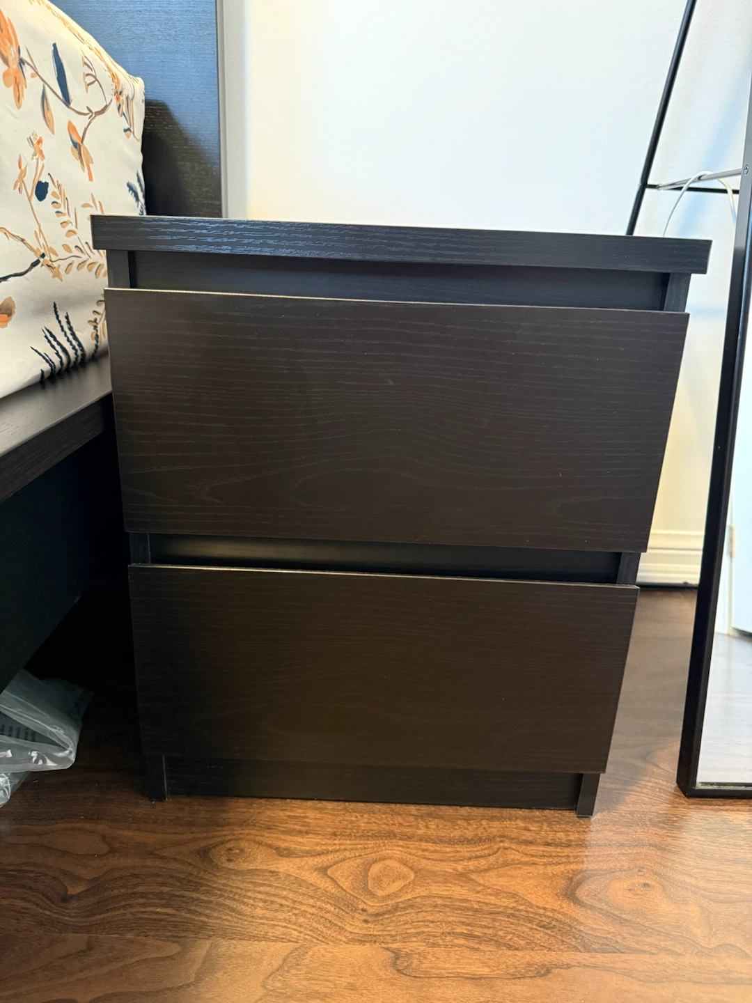 Dark Wood 2-Drawer Nightstand ( Brand JYSK ) ( Quantity 2 )