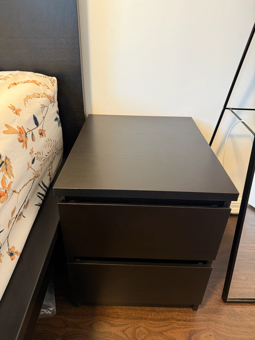 Dark Wood 2-Drawer Nightstand ( Brand JYSK ) ( Quantity 2 ) - photo 2