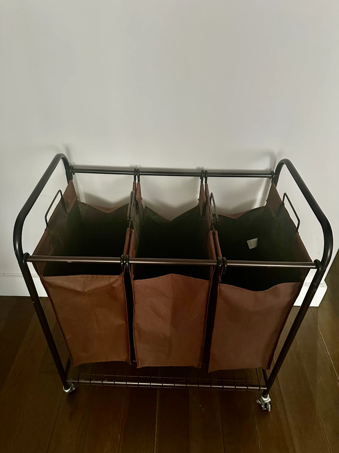 3-Section Rolling Laundry Sorter
