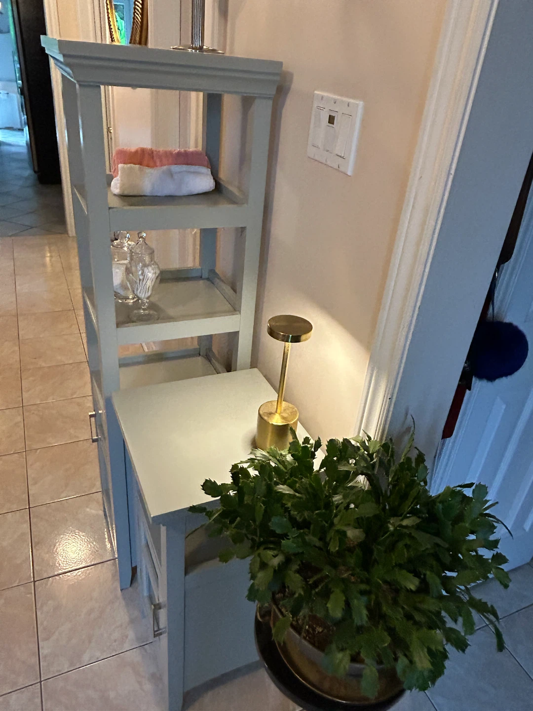 Light grey Storage Cabinets with Door/set of 2 - photo 4