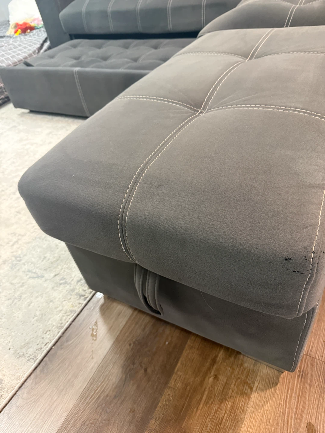 Gray Sectional Sofa with Storage - photo 3
