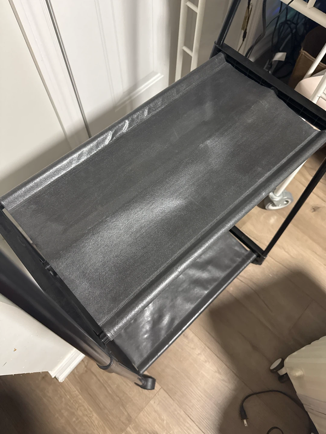 Black Garment Rack with Two Shelves - photo 2