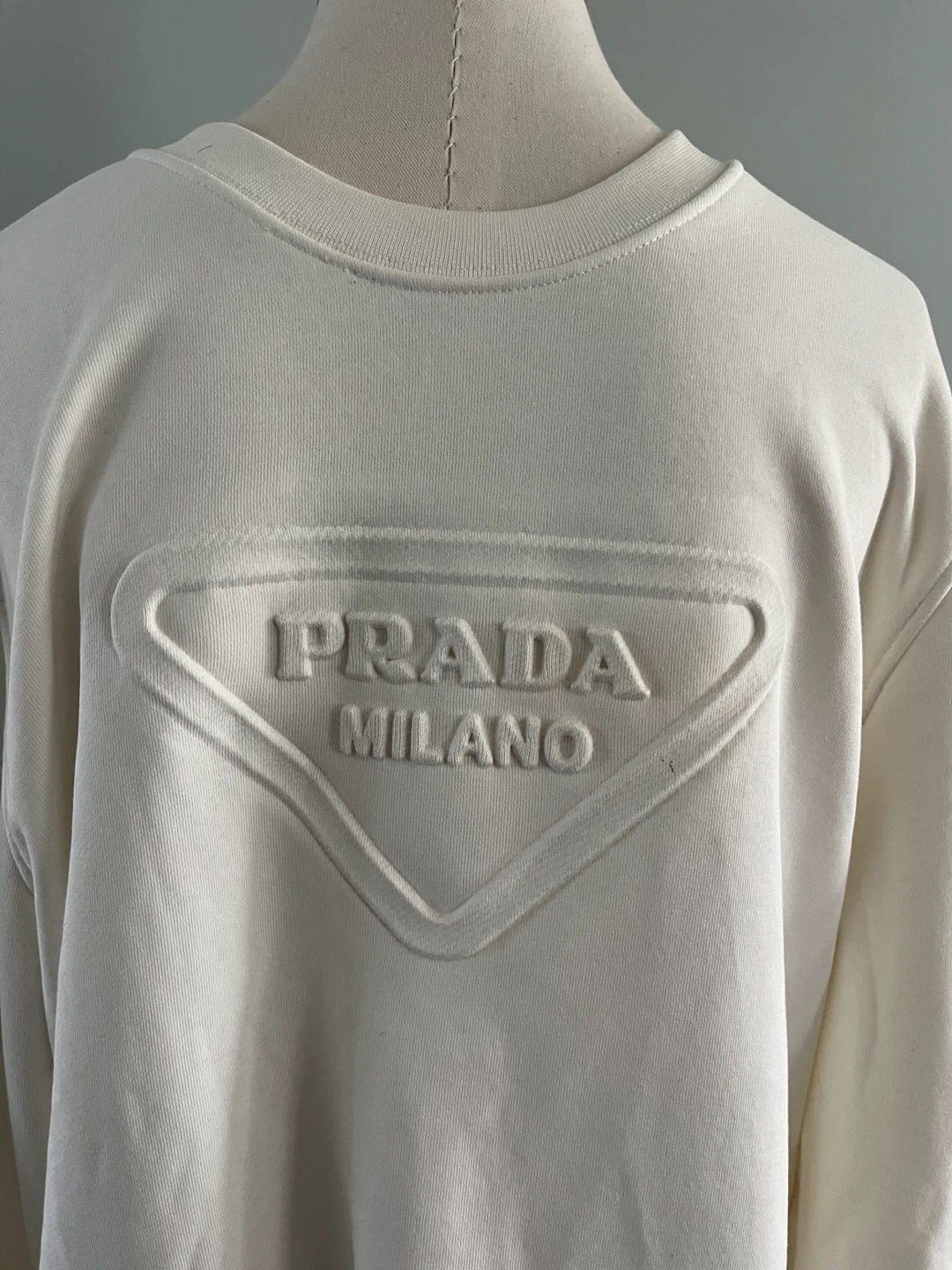Prada Milano Embossed Logo Sweatshirt