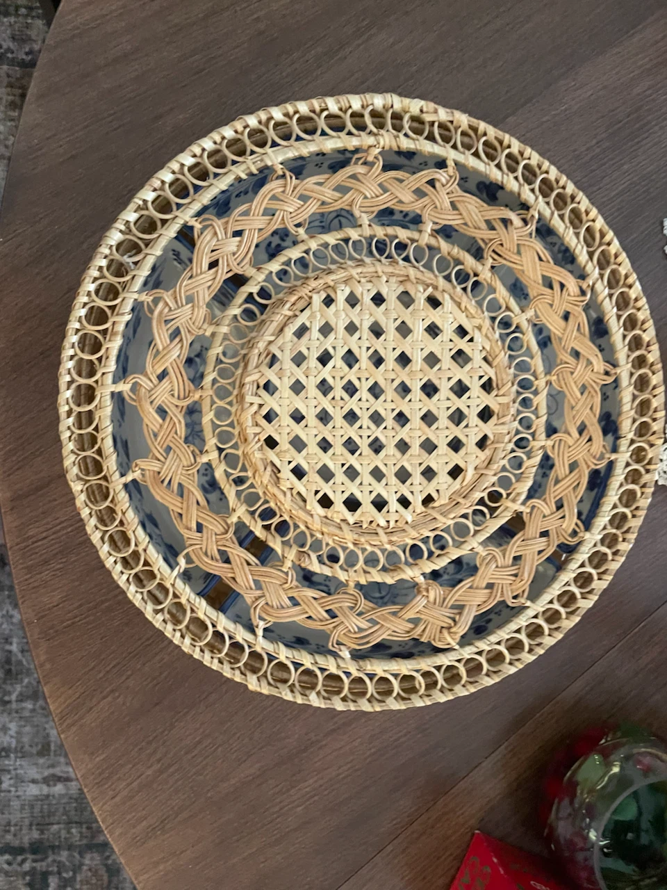 Wicker Chip and Dip Platter Set - photo 2