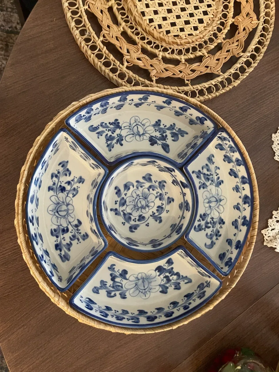 Wicker Chip and Dip Platter Set - photo 4