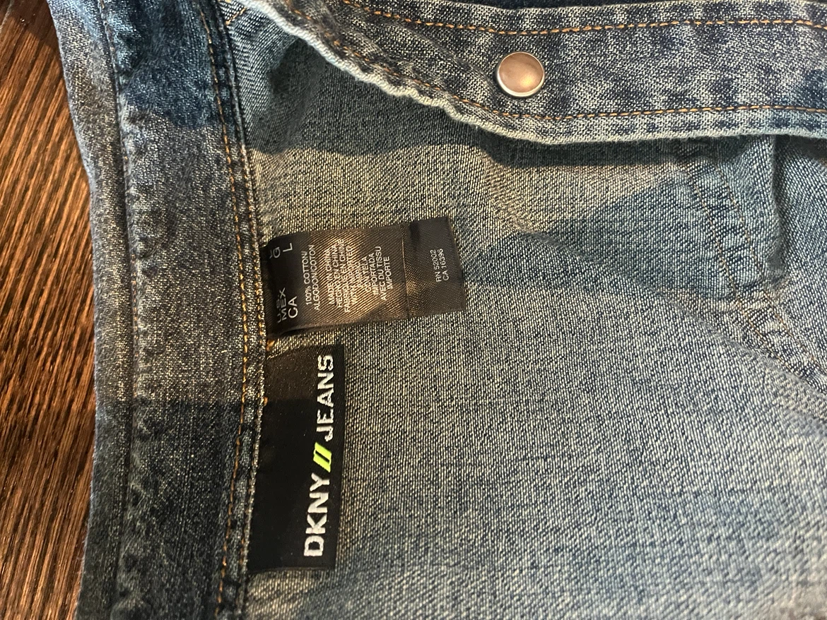 DKNY Jeans Denim Shirt - Size L - photo 3