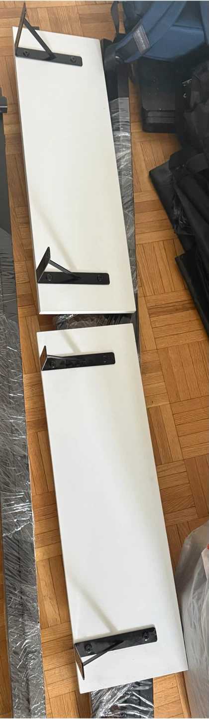 White shelves (pair of two) in excellent condition