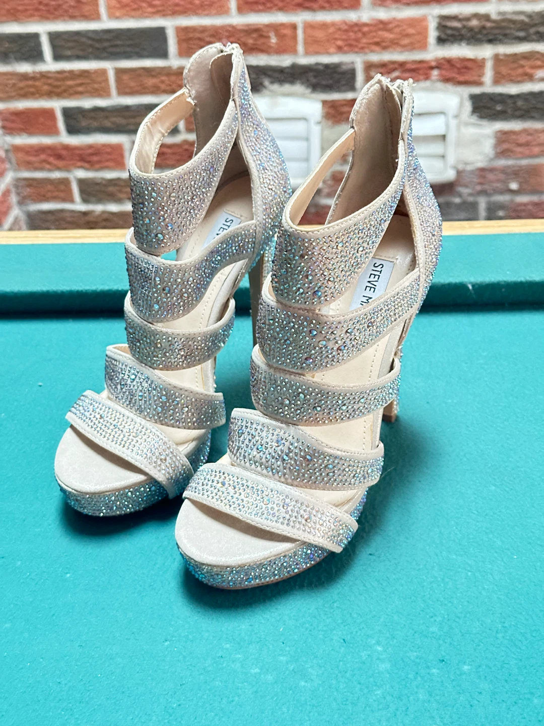 Steve Madden Rhinestone Platform Heels Size 7