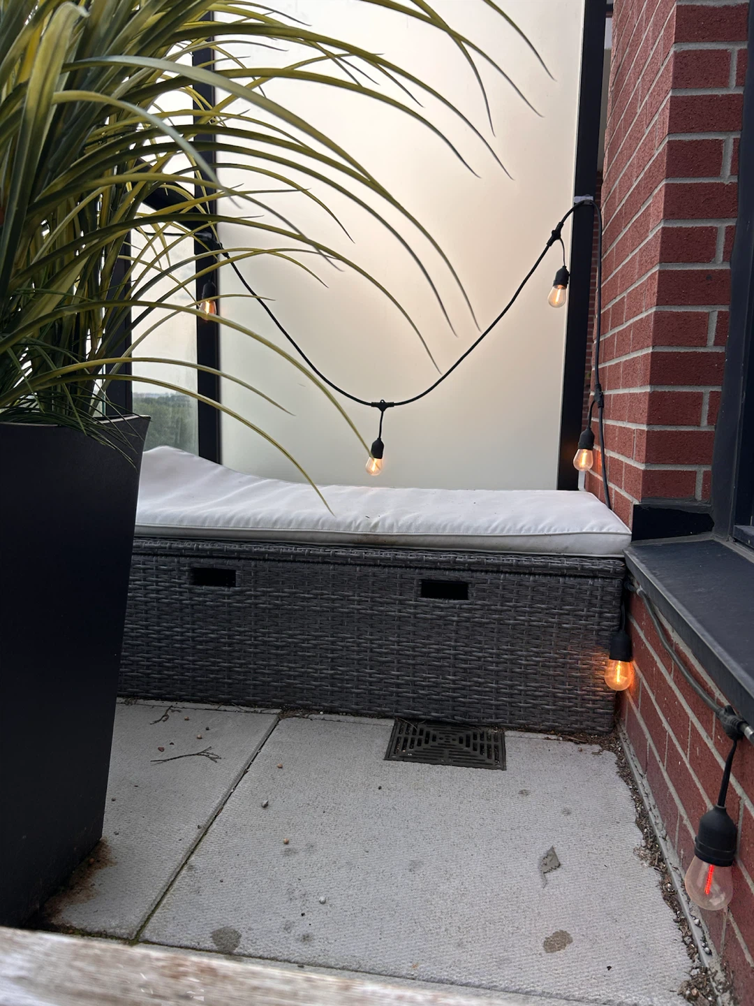 Outdoor Wicker Loveseat with Storage - photo 2