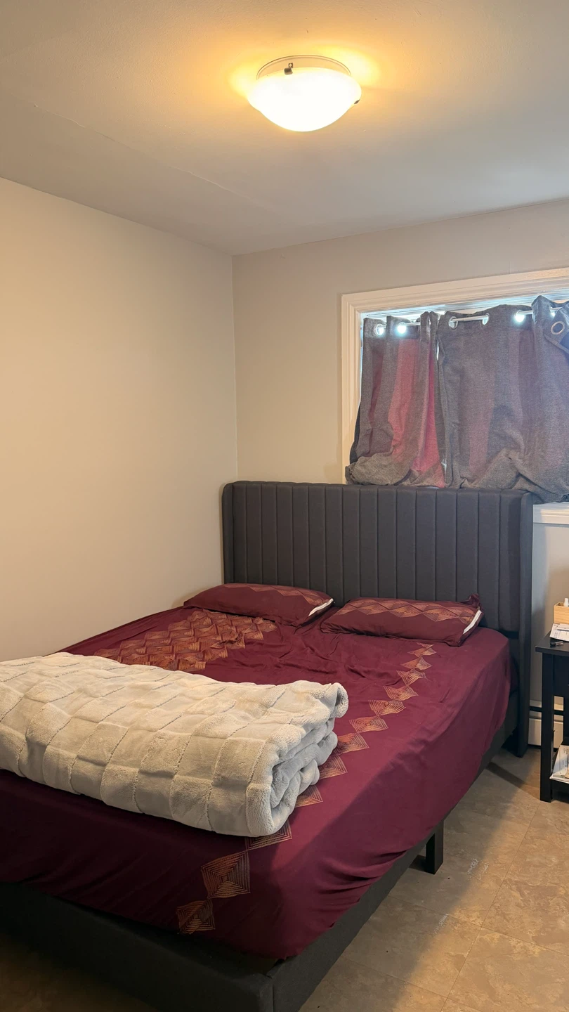 Bed frame with mattress