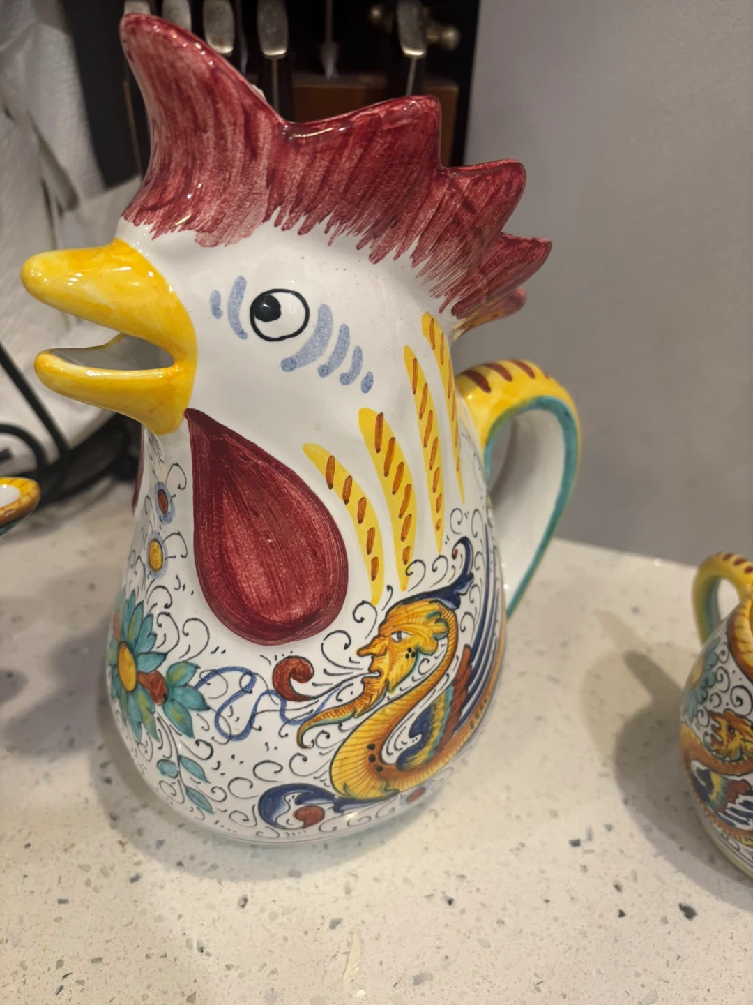 Vintage  Rooster pitcher,Creamer & Sugar Bowl Set. - photo 3