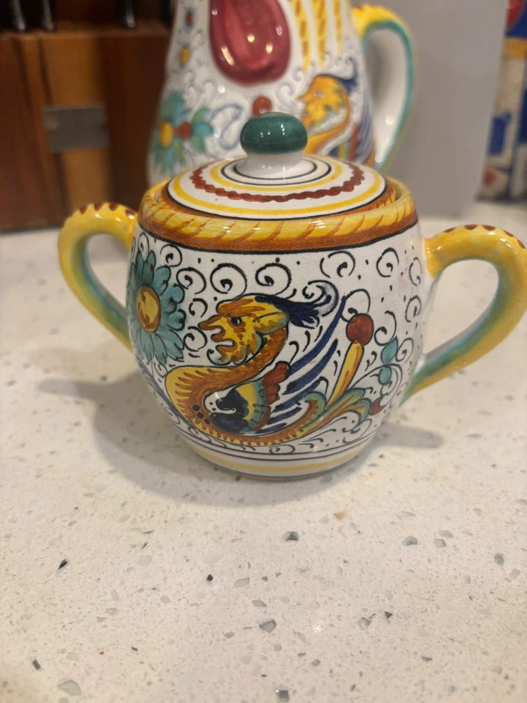 Vintage  Rooster pitcher,Creamer & Sugar Bowl Set. - photo 4