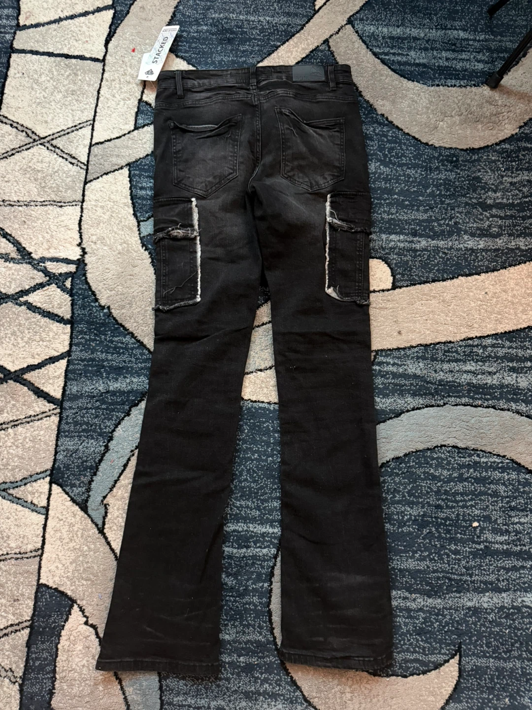 State of Crew Black Cargo Jeans Size 30 - photo 2