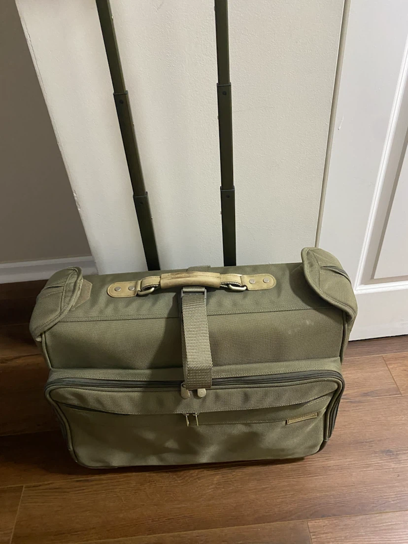 Briggs & Riley Olive Green Rolling Suitcase