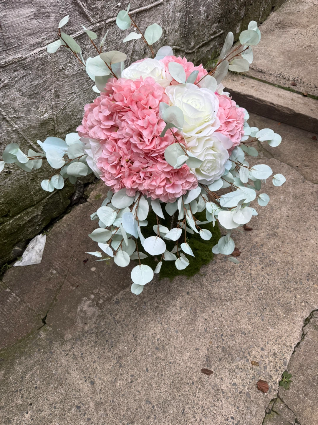 Artificial Flower Arrangement - Pink and White Hydrangeas - photo 2
