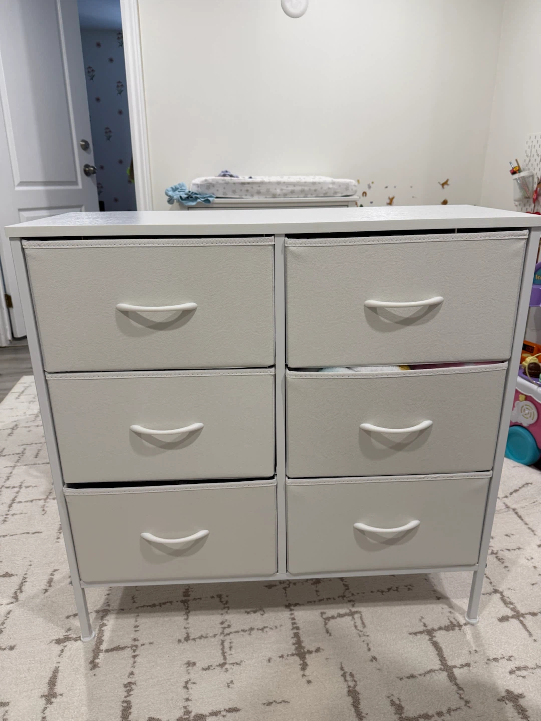 SONGMICS White 6-Drawer Dresser