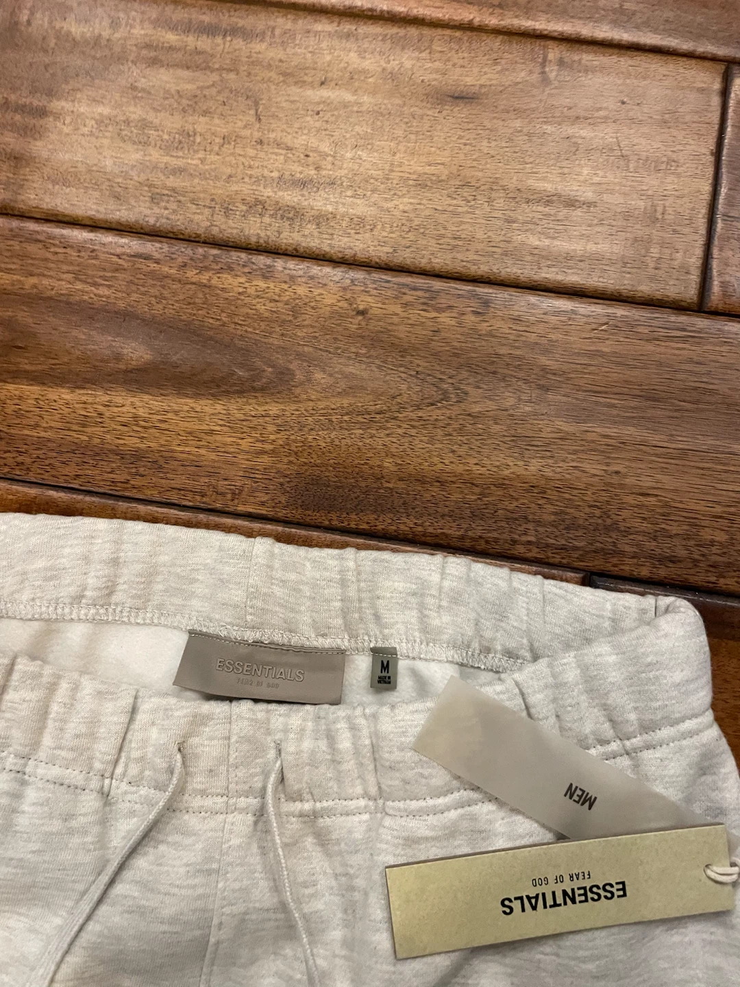Essentials Shorts - Medium (Light Oatmeal/White) - photo 2