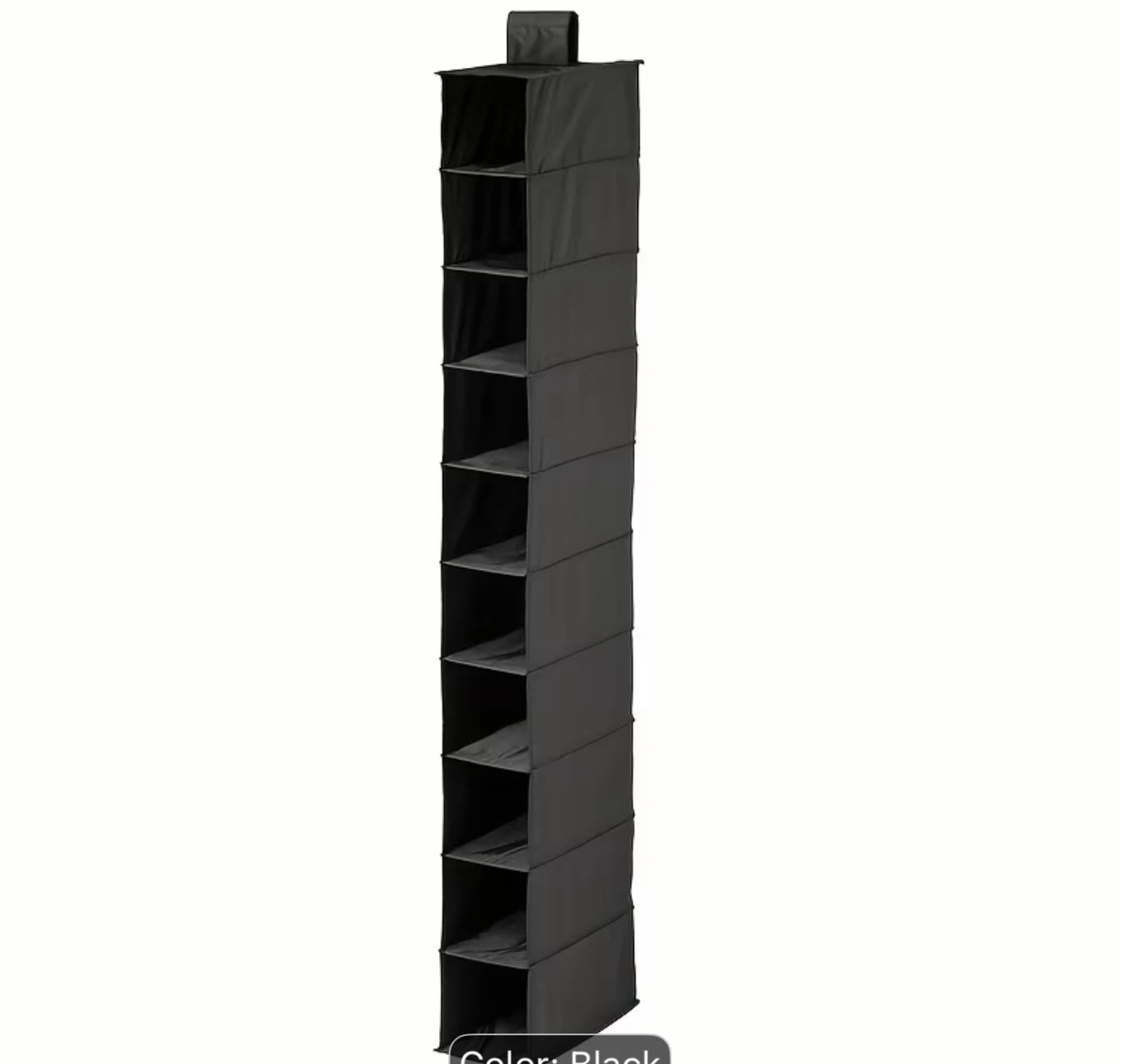 Black Hanging Closet Organizer Shelves