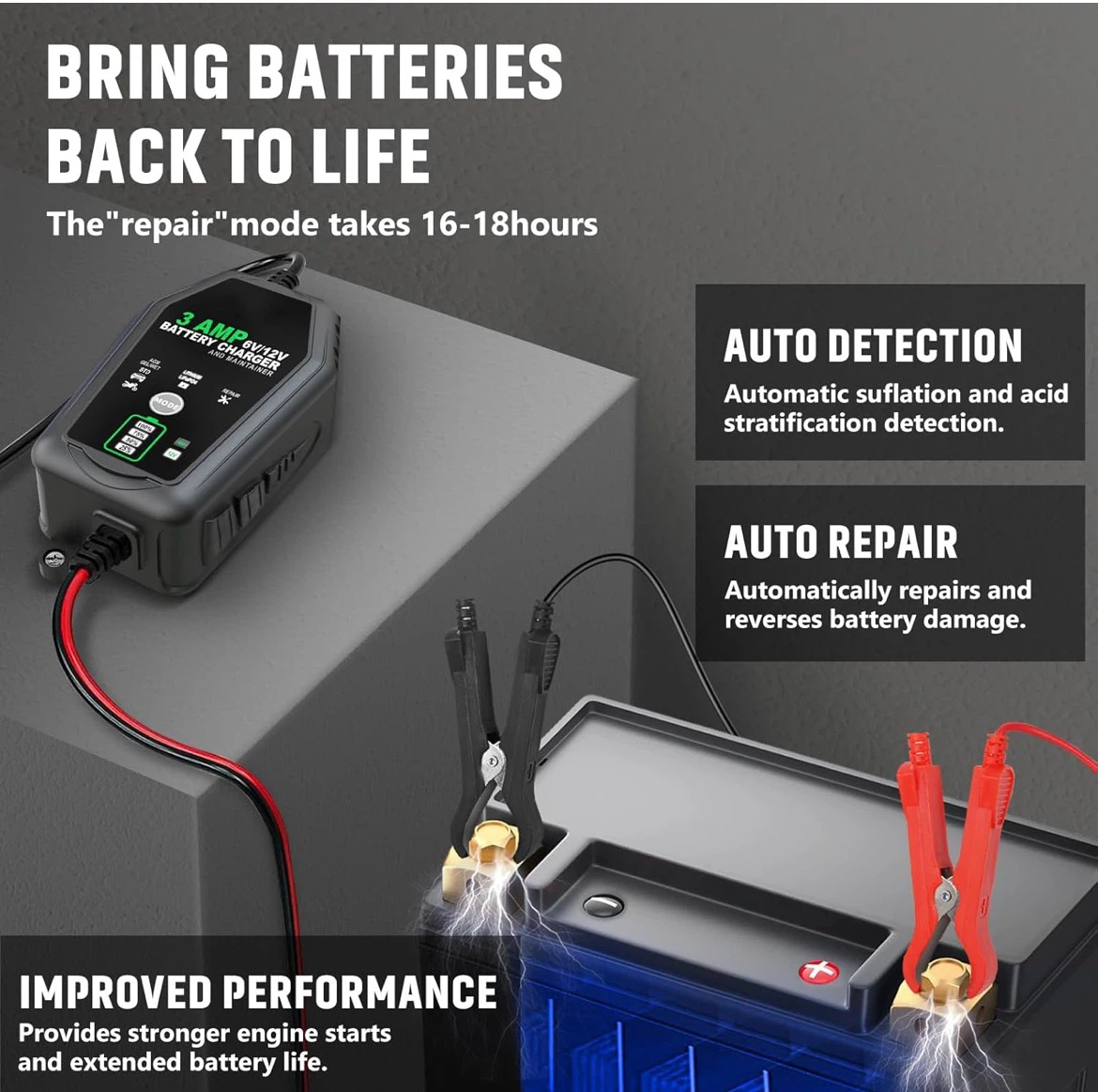2 pack 3 Amp 6V/12V Battery Charger and Maintainer - photo 4