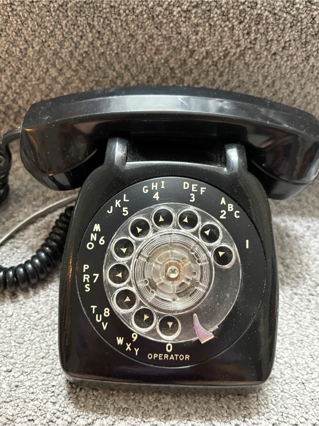 Vintage Black Rotary Dial Telephone