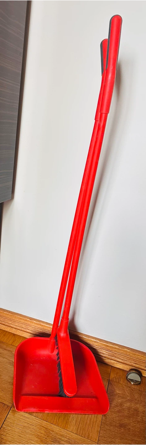Red Dustpan and Brush Set